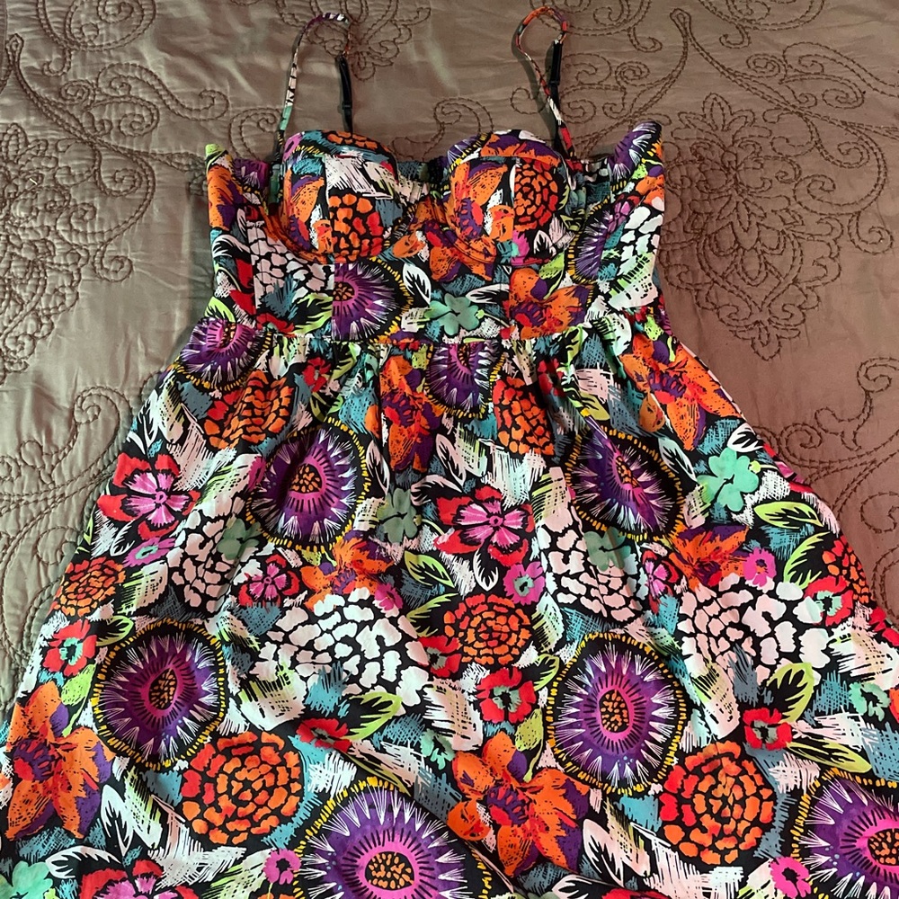 Multicolored mini dress